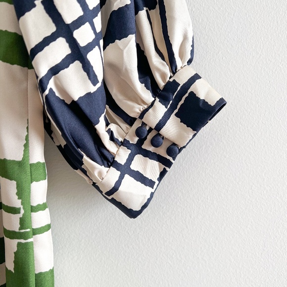 Maeve Broken Blocks Silk Plaid Dress - Picture 5 of 6